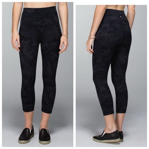 Lululemon Wunder Under Savasana Camo Black Soot Gem