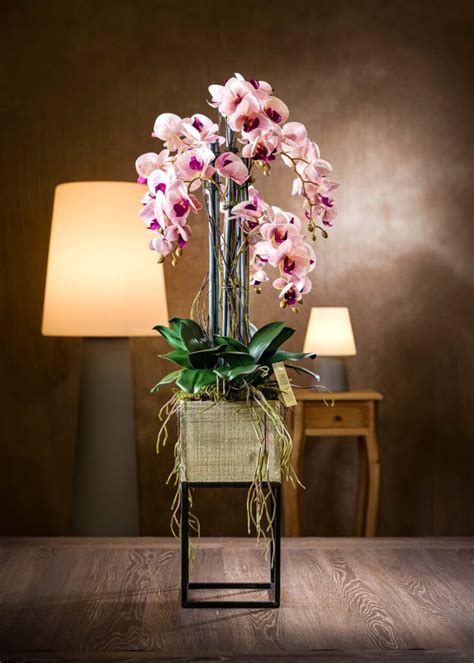 Composizioni Con Orchidee In Vaso Di Legno Sembrano Vere