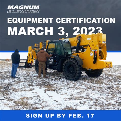 Equipment Certification Signup March Magnum Electric