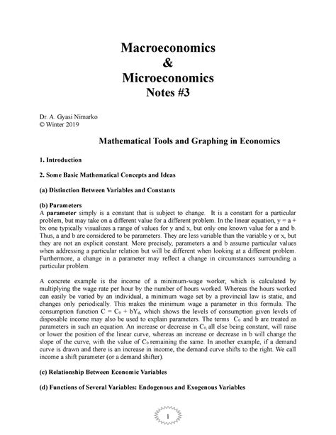 Macroeconomics Notes Econ Econ Concordia Studocu