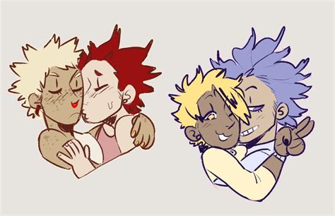 Kirishima Eijirou X Bakugo Katsuki Kiribaku Shinso Hitoshi X Kaminari