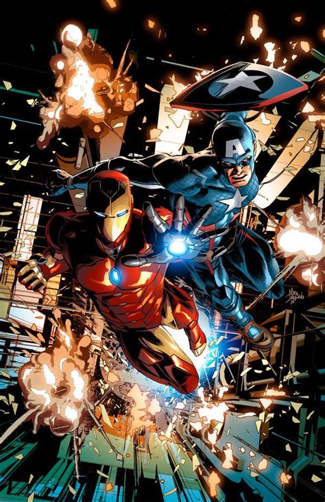 Iron Man Captain America Mike Deodato Jr Colors Rain Beredo