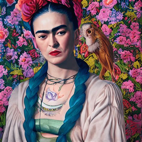 Masterpiece Frida Kahlo Photograph Folk Hyper Realistic Intricate