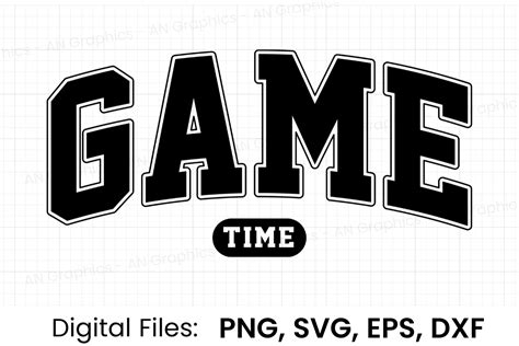 Game Time Retro Varsity Svg Graphic By An Graphics · Creative Fabrica