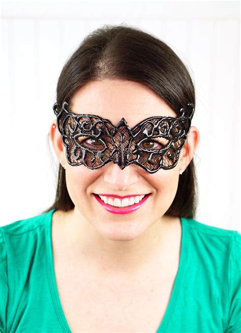 Easy DIY Lace Masquerade Mask from Hot Glue - Happiness is Homemade