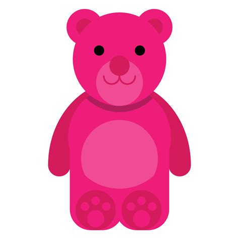 Pink Color Teddy Bear Vector Art At Vecteezy