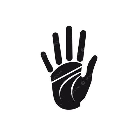 Black Digital Hand Logo Design With Stylized Line Elements Vector A