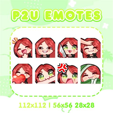 P2u Katarina Girl League Of Legends Emotes Red Hair Girl Twitch Sub