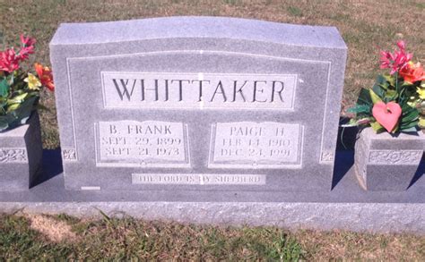 Benjamin Franklin Frank” Whittaker 1899 1973 Mémorial Find A Grave