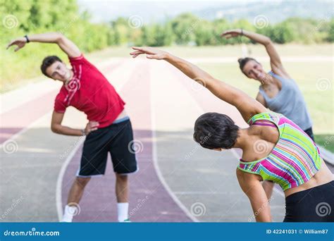 Athletes Outdoors Stock Image Image Of Effort Cheerful 42241031