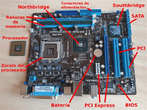 Elementos da placa mãe de um computador