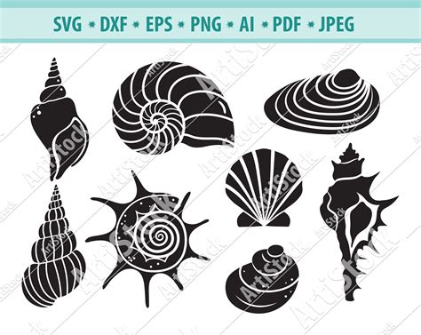 Seashells Svg Shell Clipart Underwater World Svg Ocean Svg Starfish