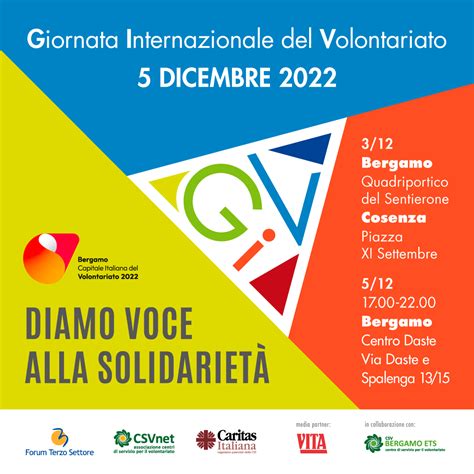 Giornata Internazionale Del Volontariato 2022 Iniziative A Bergamo E