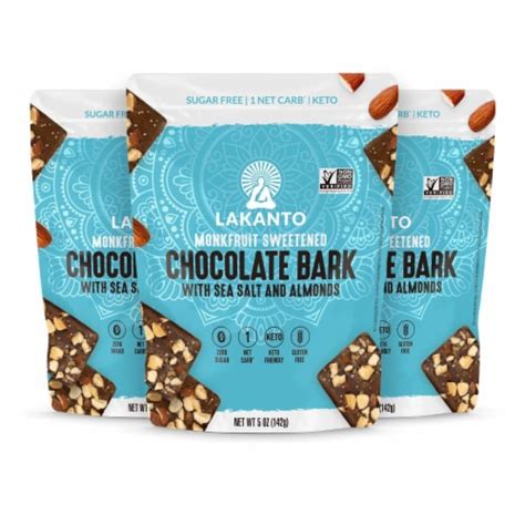 Lakanto Sugar Free Chocolate Bark Almonds 1 Food 4 Less