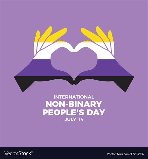 International Non Binary Peoples Day Poster Vector Image