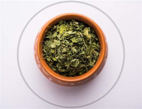 Image Of Dried Fenugreek Leaves Or Kasuri Methi Or Kasoori Methi