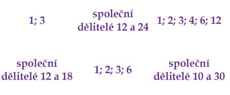 Společný dělitel pexeso pracovní list Matematika UčiteléUčitelům cz