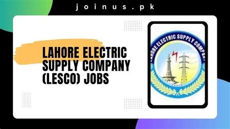 Lahore Electric Supply Company LESCO Jobs Apply Now