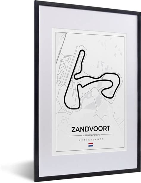 Fotolijst Incl Poster Formule Circuit Zandvoort Racebaan