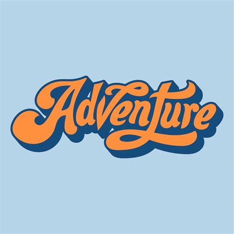 Free Vector | Adventure word typography style illustration