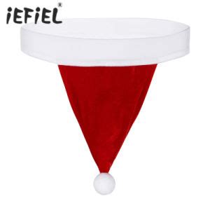 China Mens Christmas Santa Hat Velvet Bikini G String Thong Underwear Sexy Lingerie China Sexy