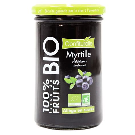 Myrtille Préparation Bio Allégée 100 issue de Fruits 290g Confit