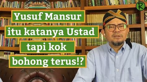 USTADZ TABRANI SABIRIN Yusuf Mansur Itu Ustadz Tapi Kok Bohong Terus