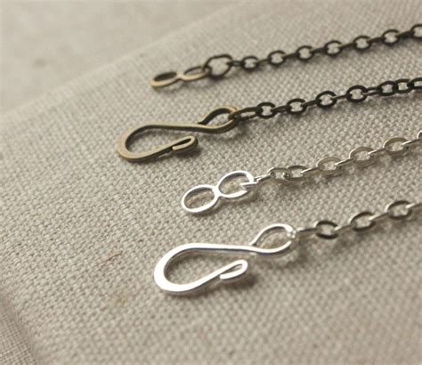 S Hook Chain Necklace Easy Hook Clasp Select 14 45 Inch Etsy