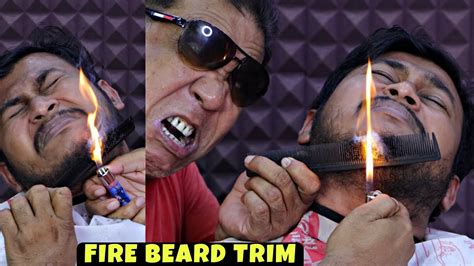 Fire Beard Trim By Asim Barber Head Massage And Neck Cracking