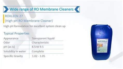 Liquid Ro Membrane Cleaner Grade Standard Technical Grade For