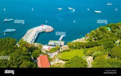 Aerial View Of Oedo Botania Island Located In Geoje Island Of South