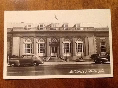 Ludington Michigan Post Office Vintage Real Photo Postcard Rppc