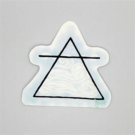 Alchemy Air Symbol Watercolor & Ink Vinyl Sticker windy Sky - Etsy