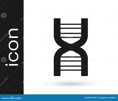 Black Dna Symbol Icon Isolated On White Background Vector Stock Illustration Illustration Of