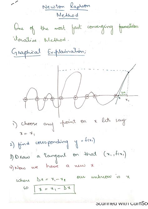 Solution Newton Raphson And Secant Method Numerical Analysis Hand