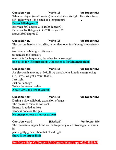 Solution Phy Latest Mcq S Final Term By Vu Topper Rm Studypool