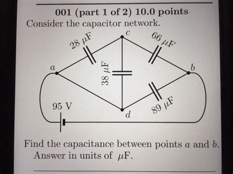 Solved Consider The Capacitor Network Find The Capacitance