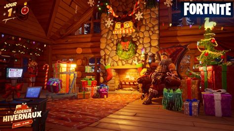 Fortnite Les Cadeaux Hivernaux Dans Le Chalet De No L Amazony Fr