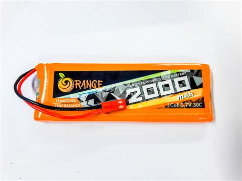 Buy Orange 1S 2000mAh 30 60C Lipo Battery Pack Robu In