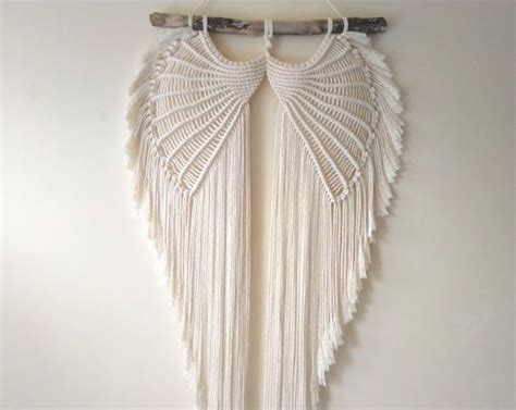 Large Macrame Angel Wings Wall Hanging Etsy Australia Macrame