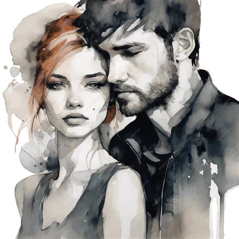 Premium Vector Watercolor Illustration Of Love Couple