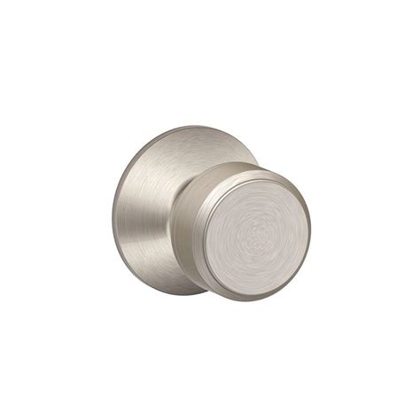 Schlage Bowery Satin Nickel Passage Hallcloset Door Knob F10 Bwe 619 The Home Depot