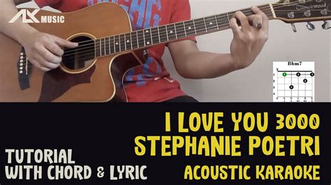 Stephanie Poetri I Love You 3000 Acoustic Karaoke With Chord