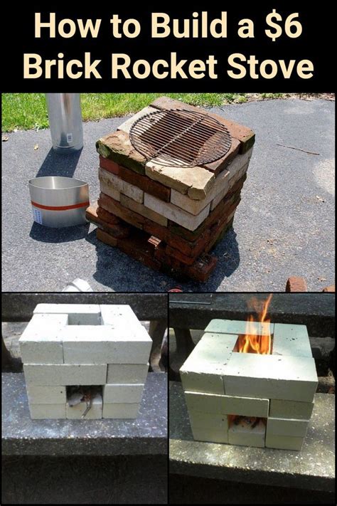 How To Build A Brick Rocket Stove With Bricks And Fire Pit In It