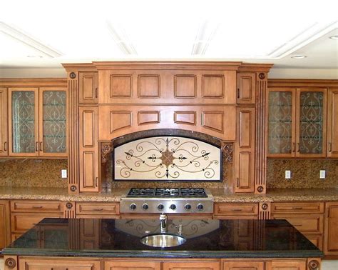 Decorative Etched Glass Cabinet Inserts Tuscan Wrought Iron Glass Kitchen Cabinet Doors