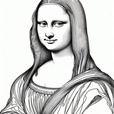 Original Mona Lisa Sketch for Tracing - Etsy