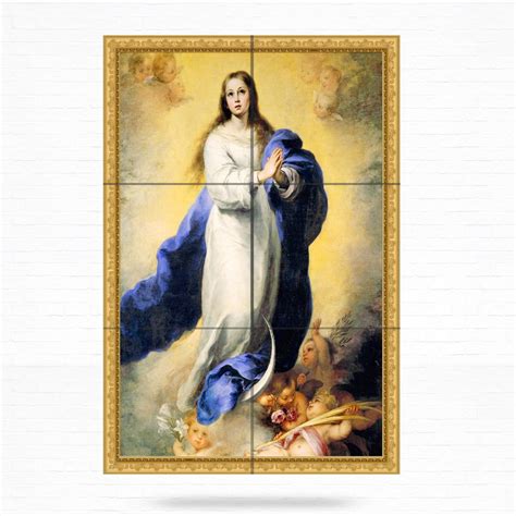 Quadro Nossa Senhora Imaculada Conceição em Azulejos 60x40cm