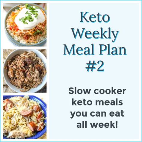 Keto Weekly Menu Plan 2 - Slow Cooker Keto Meals You Can Eat All Week