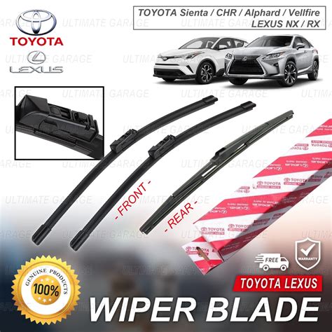 Toyota Wiper Blade Alphard Vellfire Sienta Chr Prius Lexus Nx Rx Mazda