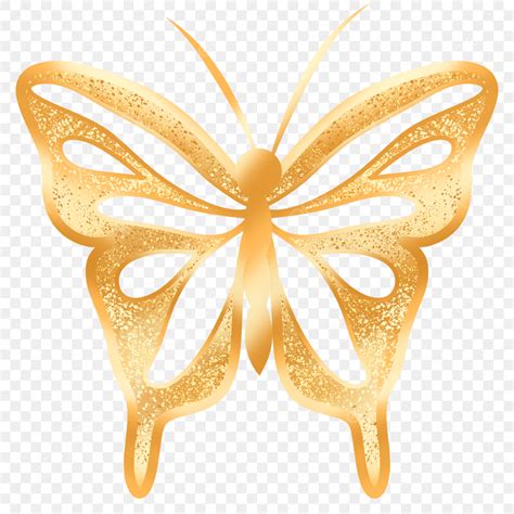 Elemento De Invitaci N De Boda De Mariposa Dorada Png Vectores Psd E